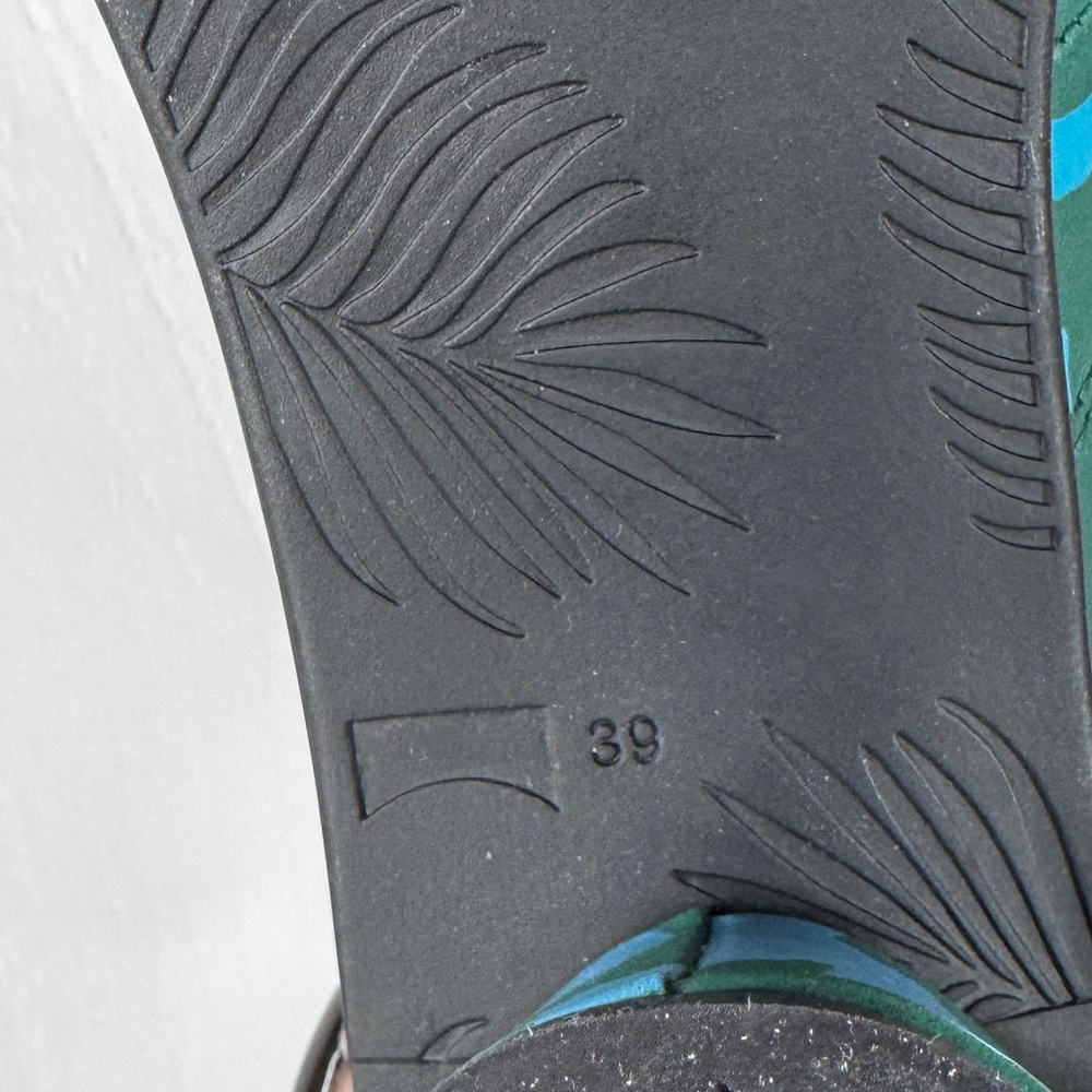 CAMPER Kiara Green and blue printed leather ankle boots - Picture 11 of 12